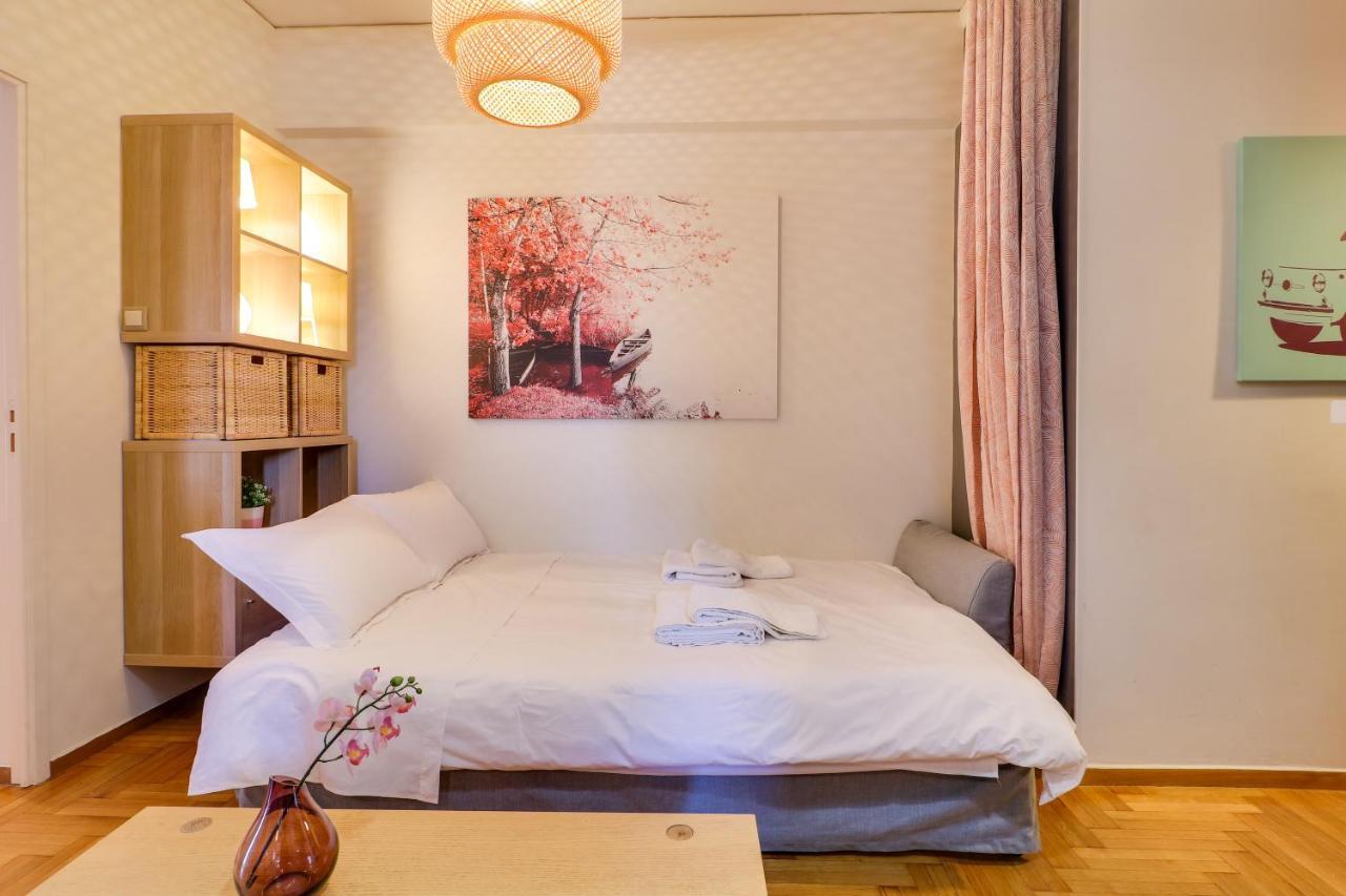 Spacious Central Flat☆3Min To Metro☆Ac|Netflix|Pc Афіни Екстер'єр фото