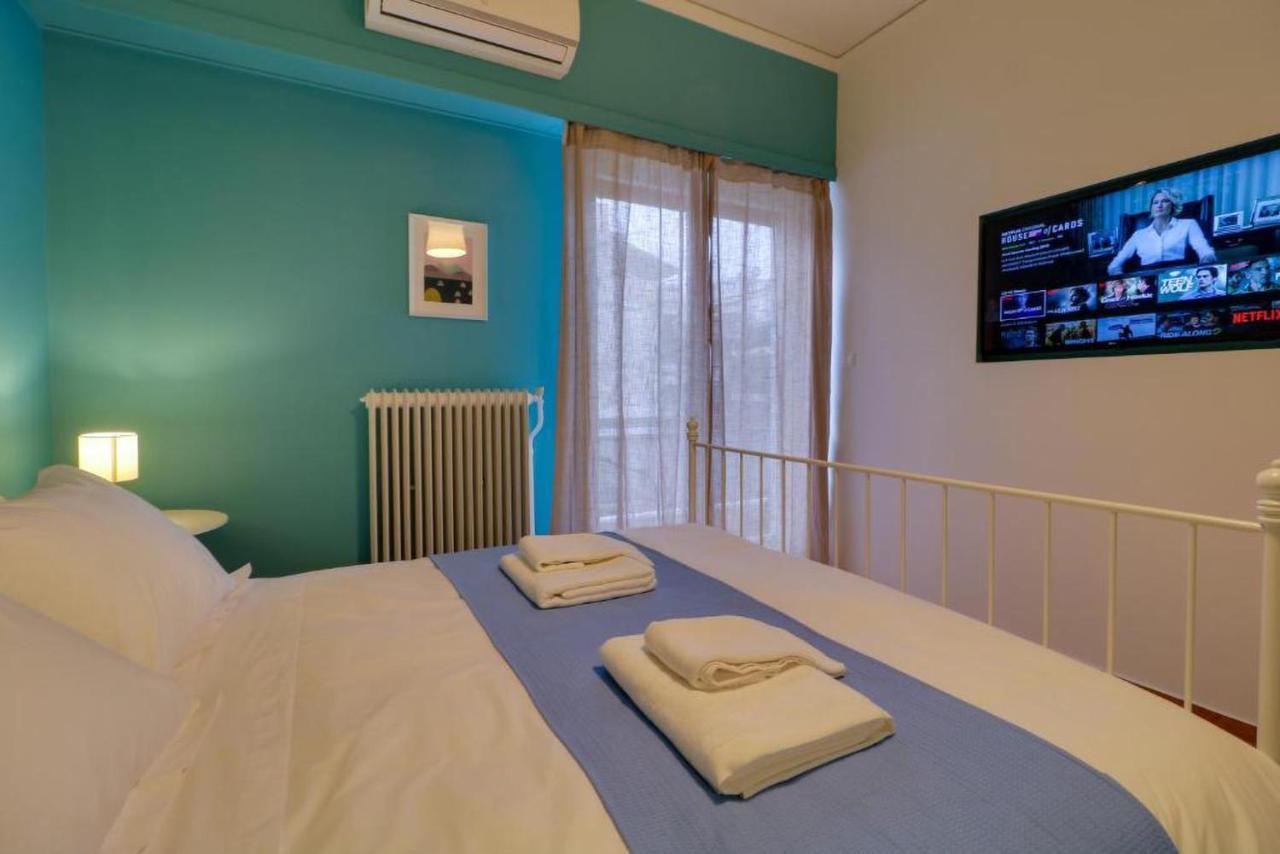 Spacious Central Flat☆3Min To Metro☆Ac|Netflix|Pc Афіни Екстер'єр фото