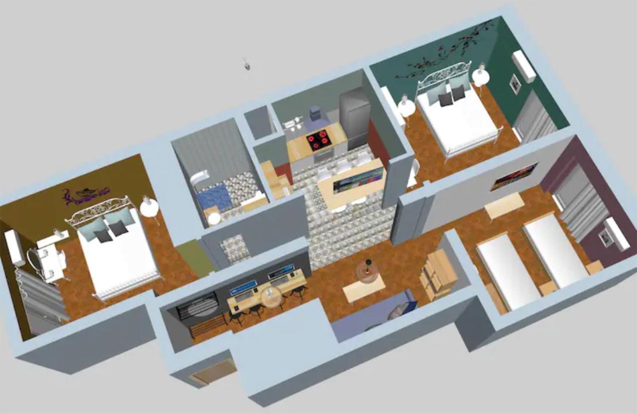 Spacious Central Flat☆3Min To Metro☆Ac|Netflix|Pc Афіни Екстер'єр фото